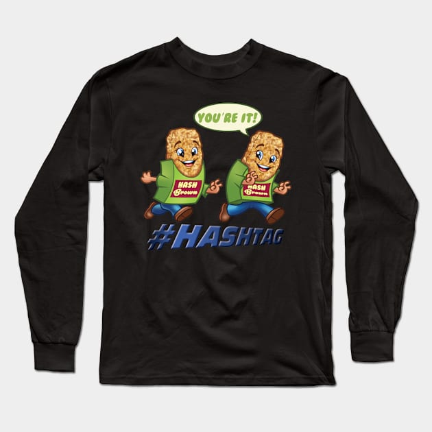 Hashtag Long Sleeve T-Shirt by Pigeon585